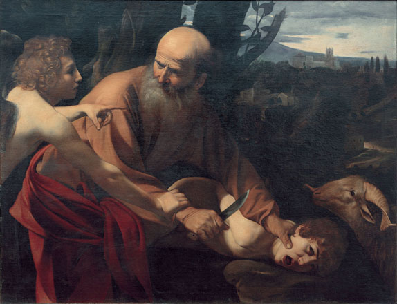 Caravaggio Sacrificio di Isacco Galleria Uffizi Firenze