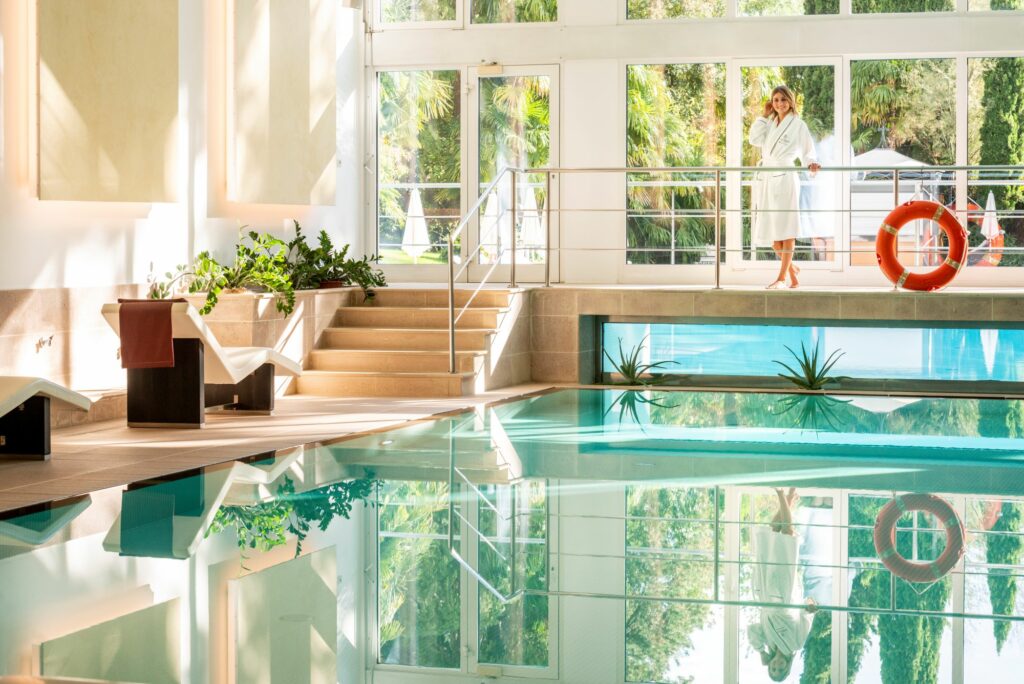 indoor swimming pool at the Palace Merano